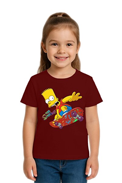 SEDİRLİ Unisex Simpsons με τύπωμα Παιδικό μπλουζάκι από χτενισμένο βαμβακερό ...