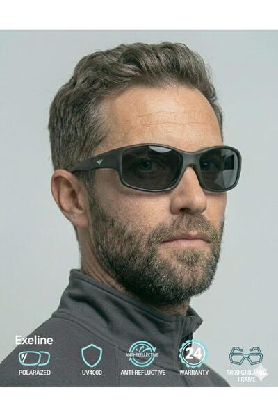 EXELİNE Col Premium Series Sports Model Pol Fleece Men's Sports Sunglasses 62...