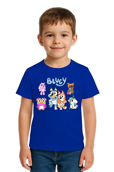 SEDİRLİ Унисекс детска тениска с принт Bluey, памучен джърси плат