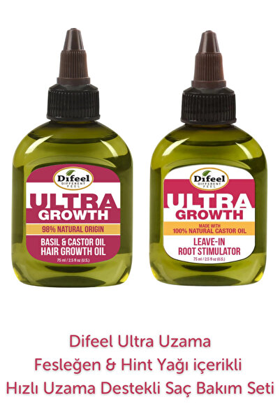 Difeel Ultra Uzama Fesleğen & Hint Yağı Hızlı Uzama Destekli Saç Bakım Seti
