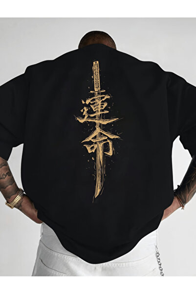 gencerco Ιαπωνικό Σαμουράι με τύπωμα Premium oversized Μπλουζάκι