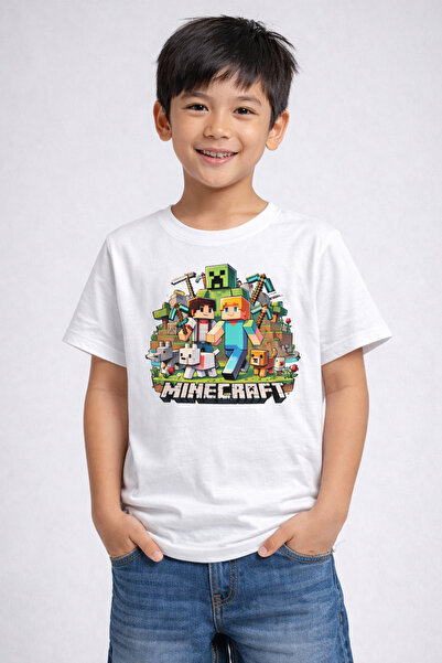 Malfini Minecraft kids Cotton t-shirt model 2