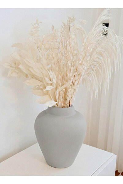 Hestia Home Κεραμικό Βάζο Topaç Γκρι