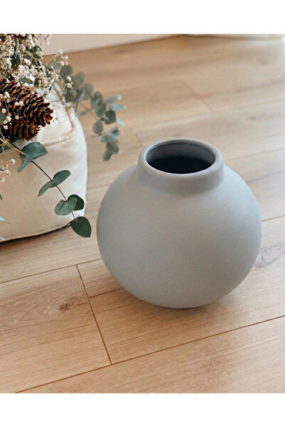 Hestia Home Μεγάλο Κεραμικό Βάζο Σφαιρικού Σχήματος