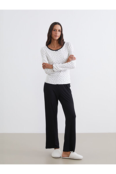 LC Waikiki Peak New Season Crew Neck Women's Pajama Set of Polka Dot