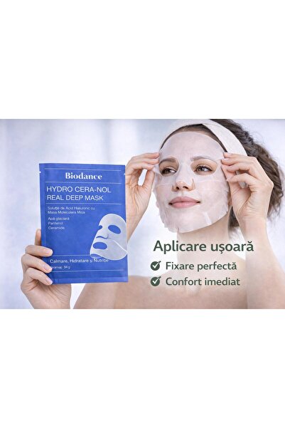 Biodance Mască facială Hydro Cera-Nol, hidratare intensă, calmantă, 34 g