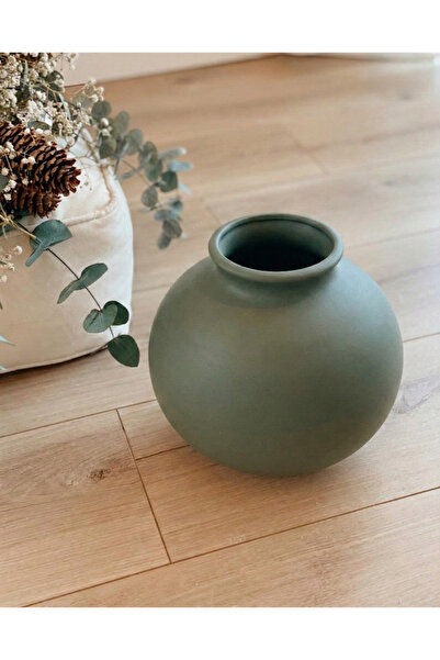 Hestia Home Μεγάλο Κεραμικό Βάζο Σφαιρικού Σχήματος