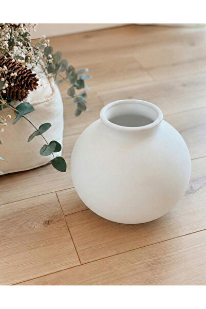 Hestia Home Μεγάλο Κεραμικό Βάζο Σφαιρικού Σχήματος