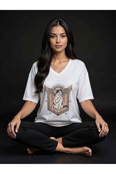 Hababamevi Keçi ⭐ Cat Baskılı T-shirt