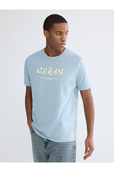 LC Waikiki Crew Neck Printed Combed Cotton Men's T-Shirt