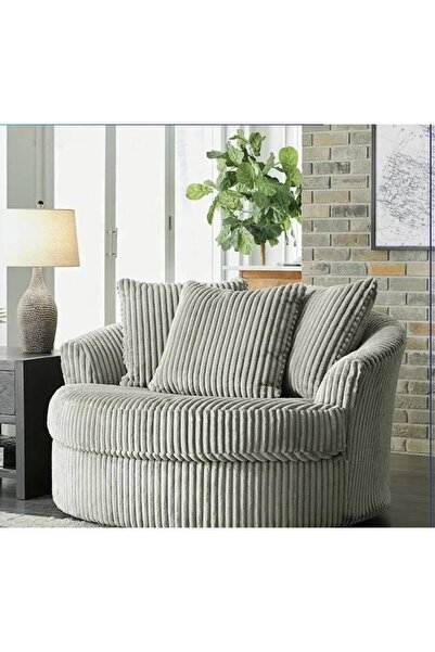 LAMST Elegant and Comfortable Relaxation Chair – Ribbed Fabric with Modern De...