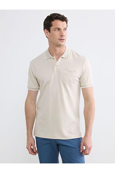 LC Waikiki Polo Neck Men's Textured T-Shirt