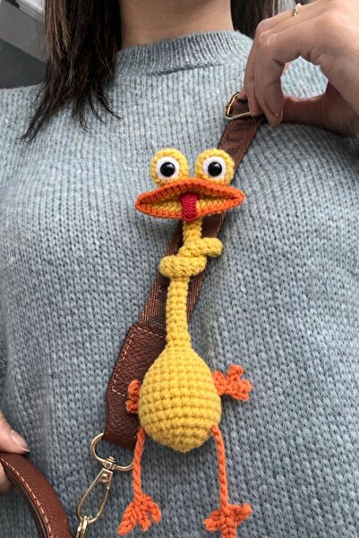 Arescollection Hand Knitted Amigurumi Shocked Duck Cha Bag Harmi Cha Bag Play...