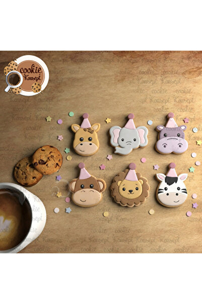 CookieKonsept مجموعة قوالب الكوكيز بتصميم سفاري للحفلات # 3 |   عجينة السكر، ...