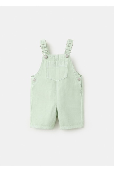 MANGO Baby Pamuklu cepli tulum