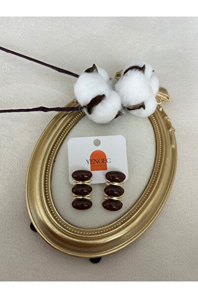 YENGEÇ Brown Vintage Earrings