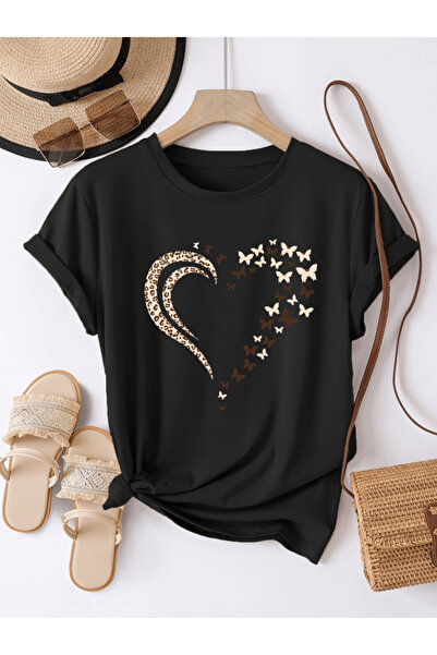 gencerco Μπλουζάκι Çiçek με τύπωμα Premium oversized