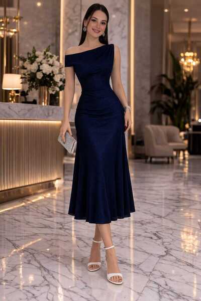 antyora فستان سهره ناعم وانيق جدا الخامه فتافت سكر لونين -ليلكي -كحلي