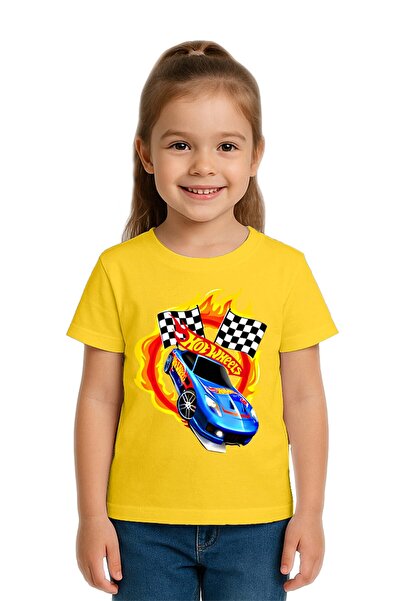 SEDİRLİ Tricou unisex Hot Wheels cu imprimeu pentru copii, bumbac bucăți, bum...