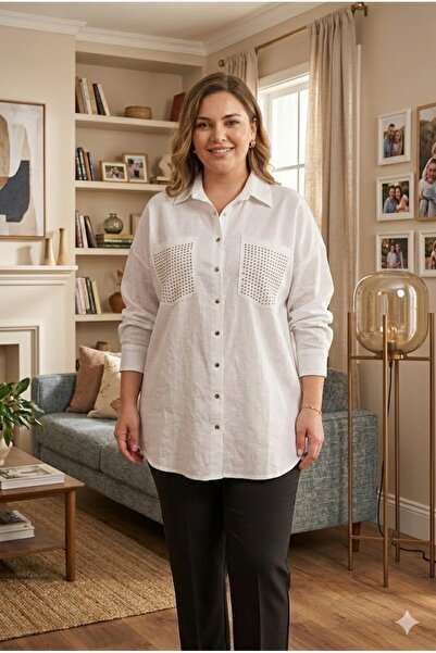 elma abone Linen Pocket Stone Shirt