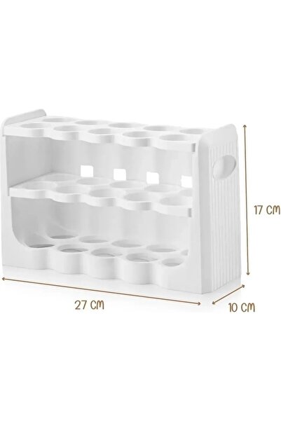 Global Ersat 30 Compartment Egg Box 3 Tier Egg Cup Refrigerator Organizer