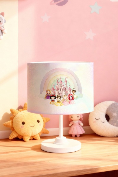 EVPANYA Fairy Tale Castle Princesses Patterned Children's Room Lampshade