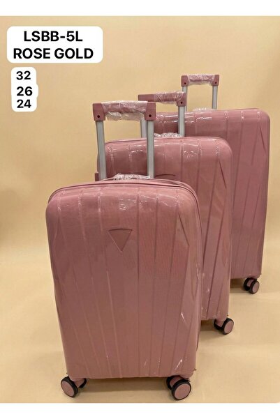 Generic 3-Piece Hardside Lightweight PP Luggage Set with 360° Spinner Wheels