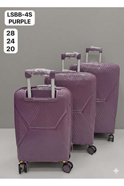 Generic 3-Piece Hardside Lightweight PP Luggage Set with 360° Spinner Wheels