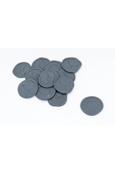 Fabricacucadouri.ro Pack of 50 Grey Wax Seals – Self-Adhesive