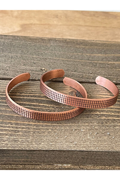 Rupen Kraft 2 Pieces of Handmade Pure Copper Bracelets, Adjustable Size 2-Pie...