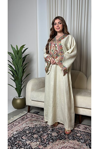 KASHKHA Heritage jalabiya made of linen, burlap, and cool royal cotton