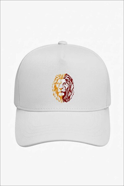 patasarım Lion Printed Yellow Red Hat
