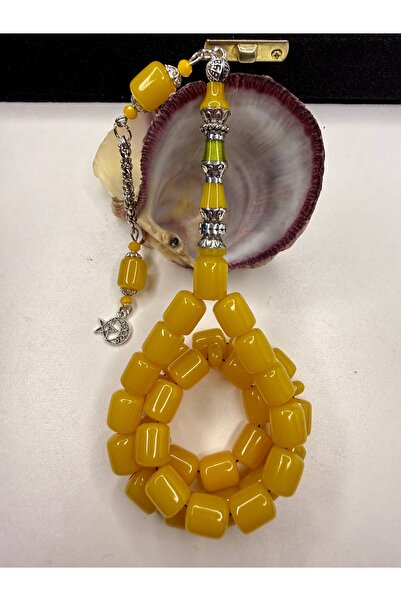 İskenderun Tesbihcilik Handmade Nakkaş İmame Cask Cut Rod-Cut Amber Prayer Beads