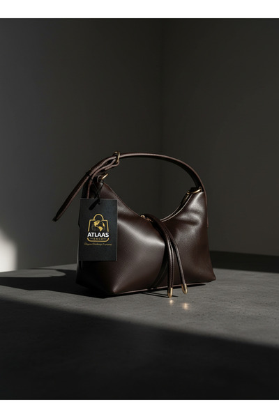 Atlaasbags Viole Acıkahve Kadın Yumuşak Deri Kol ve El çantası - Modern Gold ...