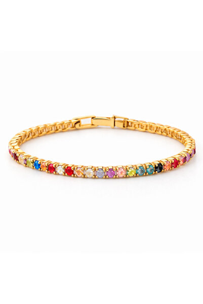 OEM Gold bracelet with Stone-Embellished , multiple colors, metal closure, gift