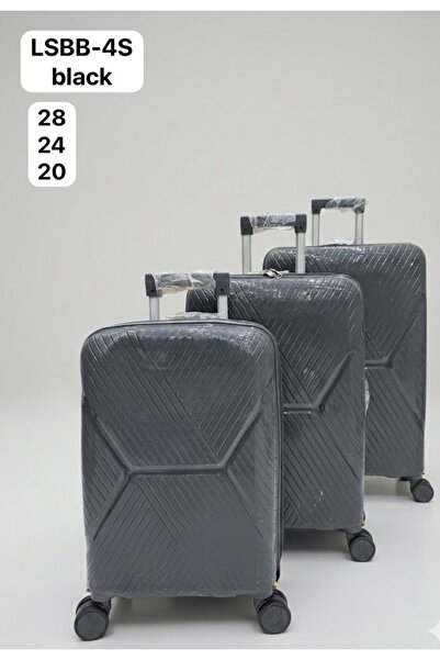 Generic 3-Piece Hardside Lightweight PP Luggage Set with 360° Spinner Wheels