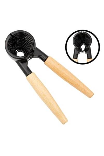 BREZIUM Nutcracker with long handles, BREZIUM, Metal/Wood, 18x5 cm, Black/Beige