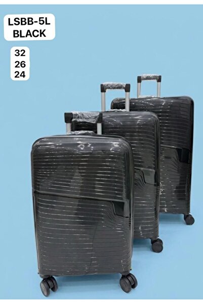 Generic 3-Piece Hardside Lightweight PP Luggage Set with 360° Spinner Wheels