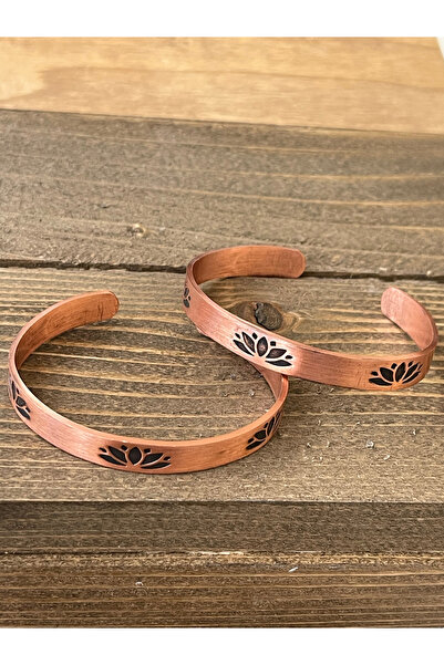 Rupen Kraft 2 Pieces of Handmade Pure Copper Bracelets, Adjustable Size 2-Pie...