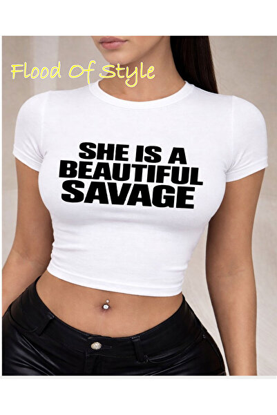 Flood Of Style Το White Babby Tee είναι τόσο όμορφο και άγριο γυναικείο, με ι...