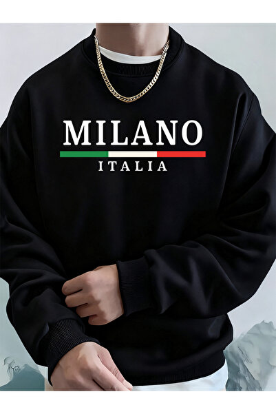 Tarzsokak ميلانو علم إيطاليا ملون B مطبوع سترة رجالية شتوية P صوف الفليس دافئ...