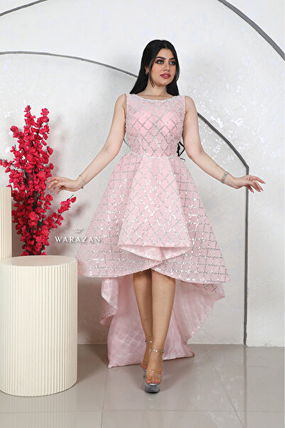 Warazan Evening dress, midi length in the front and long in the back