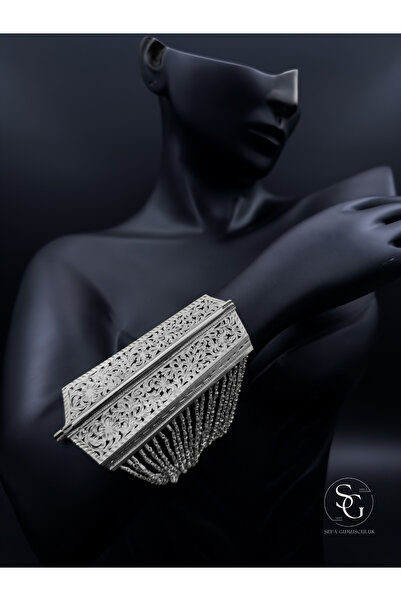 Store Urfa Akıtması Şimralı 20 Sıralı Bileklik 925 Ayar Gümüş