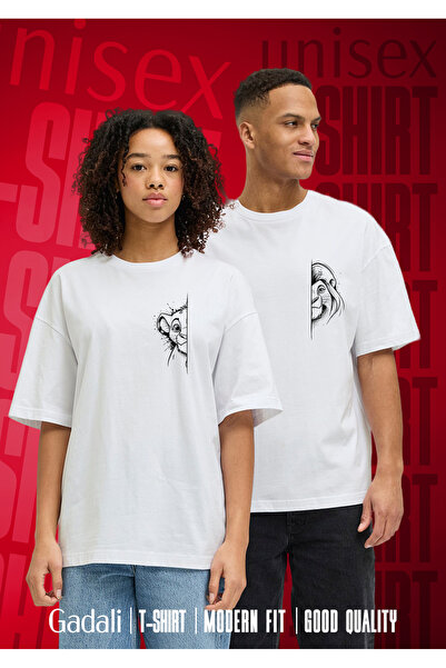 Gadali Unisex Lover Couple Combination Lion Couples Printed T-Shirt