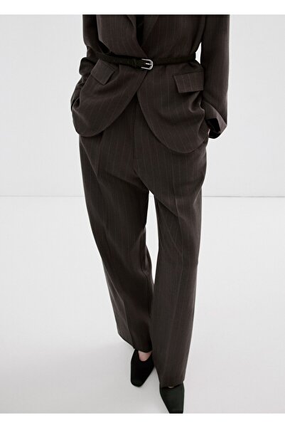 MANGO Woman Lyocell kumaş pantolon