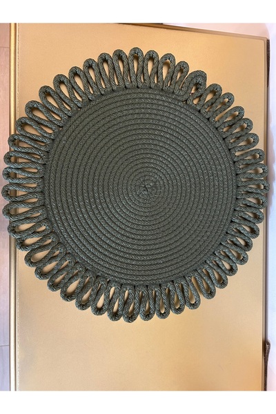 asdk Yağ yeşili özel formlu 6 adet Supla,runner,ekmek sepeti