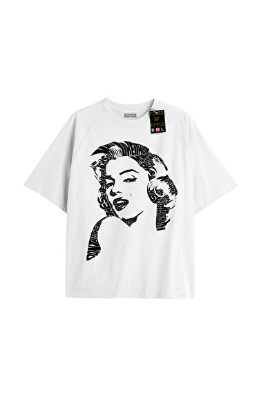 Flood Of Style Alb supradimensionat tricou fată Design special