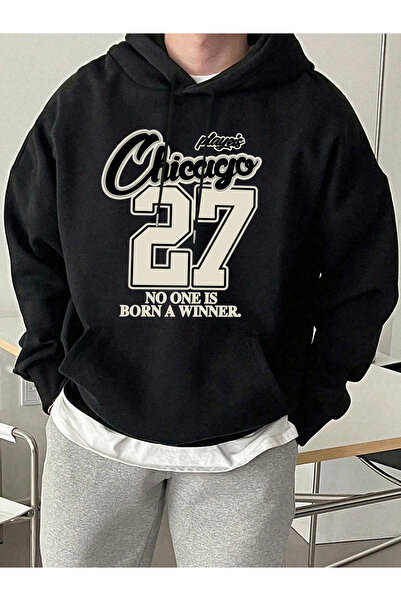 Tarzsokak تي شيرت Chicago Players Number 27 Prints للرجال ذو القلنسوة الناعمة...