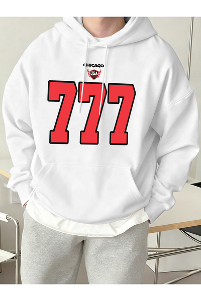 Tarzsokak تيشيرتات شيكاغو رقم 777 للرجال من High Street كاجوال فضفاضة مناسبة ...