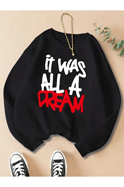 NOISSEY سترة نسائية مريحة وعصرية مطبوعة بطباعة الحلم، ملابس دافئة عصرية فضفاض...